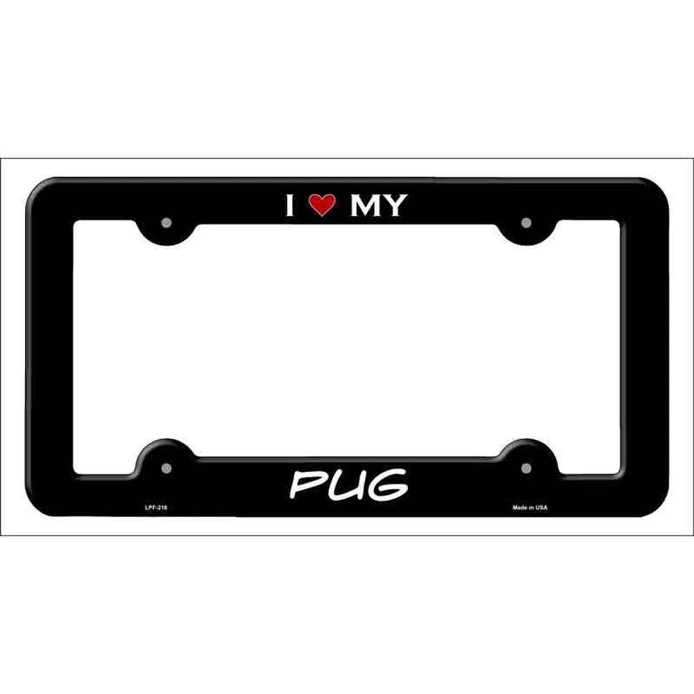 I Love My Pug Metal License Plate Frame eBay Motors:Parts & Accessories:Car & Truck Parts & Accessories:Exterior Parts & Accessories:License Plates & Frames Style Your Walls
